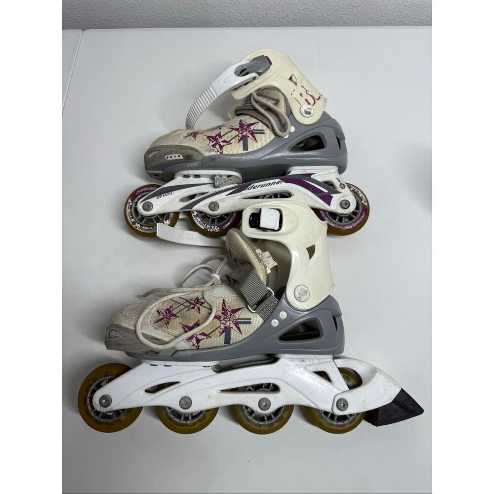 Bladerunner Phaser Adjustable Rollerblades Sizes 5-8 White & Purple - Picture 2 of 6